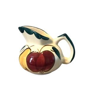 Vintage Purinton Pottery Apple Pear Pitcher Creamer 4.5" Tall Slipware